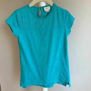 Zara Short Sleeve Eyelet Shirt Size 4
